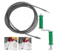Spirale Déboucheur de Canalisation 5m x 10mm, Nettoyeur de Tuyaux Manuel, Déboucheur pour Lavabos, WC, Éviers, Baignoires et Canalisations Obstruées