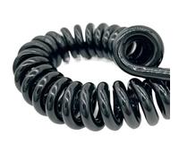 Spirale enroulée Câble à ressort à 4 conducteurs 26 AWG extensible de 1 mètre à 15 mètres de fil télescopique en spirale Fil de tension(1 Meter)