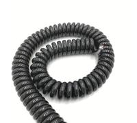 Spirale enroulée Câble d'alimentation à 4 conducteurs 17 AWG Câble spiralé à ressort carré de 1,0 mm Fil de tension(3 meters)
