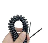 Spirale enroulée Câble d'alimentation en spirale à 2 conducteurs 18 AWG Fil de traction Câble spiralé à ressort carré de 0,75 mm Fil de tension(2 meters)