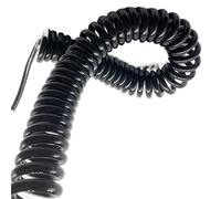 Spirale enroulée Câble élastique télescopique à 4 conducteurs 15 AWG Fil à ressort carré de 1,5 mm Résistance à l'huile Cordon d'alimentation en cuivre pur Fil de tension(3 meters)