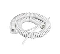 Spirale enroulée Câble extensible en spirale à 2 conducteurs 18AWG 15AWG 13AWG Longueur de fil extensible 1,25 mètre Cordon d'alimentation blanc Fil à ressort Fil de tension(15AWG)
