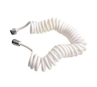 Spirale flexible pour tuyau de douche fabriquée à partir de polyuréthane pour une élasticité et une stabilité équilibrées lors d'une utilisation régulière (5 mètres, blanc)