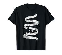 Spirale Music Staff Notes Cœur Mélodie Design T-Shirt