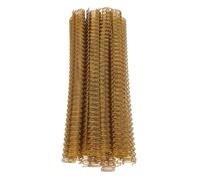 Spirale Reliure Plastique 100 Pièces Or, 1 2 Pouces Diamètre pour Documents Bureau Capacité 100 Feuilles Anneau Spirale 3:1 Partage 1,27 cm