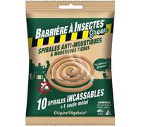 BARRIERE A INSECTES Green Anti-moustiques à Base de géraniol-Sachet de 10 Spirales, Nicht Zutreffend