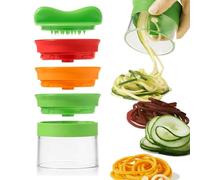 Spiraliseur de Légumes, 1Pcs Spaghettis de Légumes Manuel, Coupeur de Légumes Manuel 3 en 1 pour Courgettes, Carottes, Concombres, Pommes de Terre, Oignons