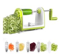 Spiraliseur de Légumes 5 en 1 Spaghettis de Légumes Manuelle Multifonctionnell avec Récipient de Collecte sans BPA Coupe Légumes Spirale Trancheuse a Legume pour Tagliatelles de Courgette Carotte