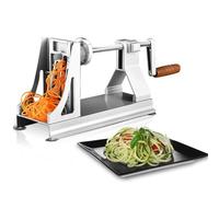 Spiraliseur de Légumes avec 3 Lames, Coupe-légumes en Spirale pour Courgettes en Alliage, Dispositif de Retenue Antidérapant, Poignée Confortable, Machine À Pâtes À Spaghetti pour Pommes de Terre