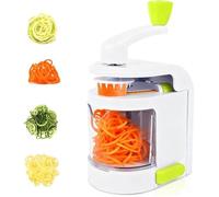 Spiraliseur de légumes - DEMA - 4 en 1 avec bac de récupération - Lames interchangeables en acier inoxydable 304