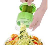 Spiralizer pour nouilles végétariennes, spiraliseur de légumes, fabricant de réglable | Gadgets de cuisine robustes, coupe-légumes multifonctionnel manuel vert à faible teneur en glucides,