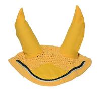 Spire Voile de protection en coton respirant doux au crochet pour cheval - Masque de protection contre les mouches (pony, jaune/noir/blanc)