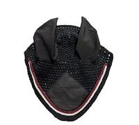 Spire Voile de protection en coton respirant pour cheval - Masque de protection contre les mouches pour cheval - Noir / bordeaux - Blanc