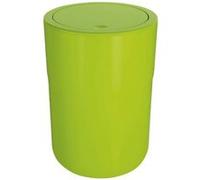 Spirella - Poubelle Salle de Bains Cocco - Couvercle Pivotant avec Anneau de Fixation pour Sacs - Idéale comme Poubelle à Cosmétiques - Vert Kiwi - 5L