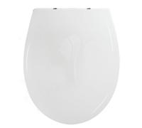 SPIRELLA - Abattant WC Brooke PP 100% Recy rein de Chute Soft Close - 45.5 x 37.2 x 4 cm - Blanc Brillant - Design Adaptable Universel - Facile à Installer et Nettoyer