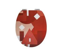 Spirella Abattant WC MDF Terracotta Effet Gloss - Charnières Zinc