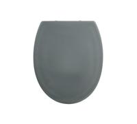 Spirella - Abattant WC PP HARRY, Charnières Inox - Couvercle Toilette Clipsable, Facile à Installer, Fermeture Slow-Close - 44 x 37 x 3 cm - Gris Anthracite