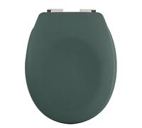 Spirella - Abattant WC Thermo Dur Neela - Charnières en ABS Chromé - Couvercle WC avec Frein de Chute - Fermeture Slow-Close - 44 x 37 x 3 cm - Vert Foncé Mat