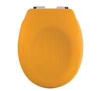 Spirella - Abattant WC Thermo Dur Neela - Charnières en ABS Chromé, Couvercle WC avec Frein de Chute, Fermeture Slow-Close - 44 x 37 x 3 cm - Jaune Mat