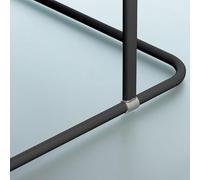 Spirella Barre/Tringle d'angle Noire pour Rideau de Douche Magic Universal