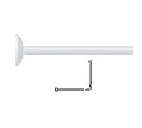 Spirella Barre Tringle pour Rideau de Douche d'angle à Fixer en Alu Magic 80x80cm Blanc
