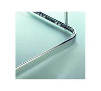 Spirella Barre tringle pour rideau de douche d'angle à fixer en Alu SURPRISE 90x90cm Finition Brillante - glisseurs inclus