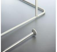Spirella Barre tringle pour rideau de douche d'angle modulable à fixer en Alu MAGIC UNIVERSAL Blanc