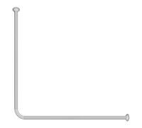 Spirella, Barre tringle pour rideau de douche d'angle modulable à fixer en Alu, Modèle DECOR UNIVERSAL, Finition Brillante, Modulable 90x90cm / 170x75cm / 90x80x90cm, Gris
