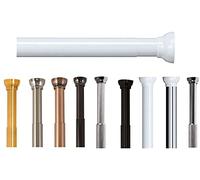 Spirella, Barre tringle pour rideau de douche ou baignoire extensible sans perçage en Alu, Modèle KRETA, Résistant aux rayures, Fixation télescopique extensible à volonté, 125-220 cm, Blanc