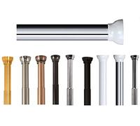 Spirella, Barre Tringle pour Rideau de Douche ou Baignoire Extensible sans perçage en Alu, Modèle Kreta, Résistant aux Rayures, Fixation télescopique Extensible à volonté, 75-125 cm, Gris