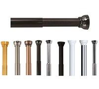 Spirella, Barre tringle pour rideau de douche ou baignoire extensible sans perçage en Alu, Modèle KRETA, Résistant aux rayures, Fixation télescopique extensible à volonté, 125-220 cm, Noir Titan