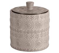 Spirella Boite à Cotons Porcelaine Relief Beige