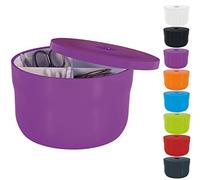 Spirella - Boîte de Rangement Multi-Box en Cocco, Idéale pour Organiser Salle de Bain, Cuisine ou Bureau, Pratique et Élégante, Taille Standard, Violet