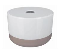 Spirella - Boîte de Rangement Multi-Box en PS, Design Élégant et Pratique pour Organiser Votre Espace, Idéale pour Salle de Bain ou Bureau, Taille: Moyenne, Couleur: Blanc & Taupe