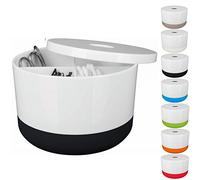 Spirella, Boîte de Rangement multifonctionnelle Moji, idéale pour Organiser Vos Accessoires, en Plastique Durable, Design Moderne, Taille 10,17571 cm, Couleur Noire