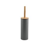Spirella Brosse WC avec Support Acier & Bambou Adonis Gris Foncé Mat - Poils résistants en Silicone