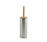 Spirella Brosse WC avec Support Acier INOX & Bambou Adonis Brossé - Poils résistants en Silicone
