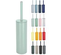 Spirella, Brosse WC avec Support Acier, Modèle Akira, tête Interchangeable et d'un Pot en Acier Solide, avec Récipient hygiénique, Brosse Toilette fermée, à Poser, Vert Ice Mat, 40 x 9.5 x 9.5 cm