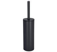 Spirella, Brosse WC avec Support Acier, Modèle Akira, tête Interchangeable et d'un Pot en Acier Solide, avec Récipient hygiénique, Brosse Toilette fermée, à Poser, Noir Mat, 40 x 9.5 x 9.5 cm