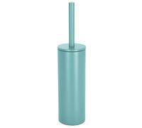 Spirella - Brosse WC avec Support Acier - Modèle Akira - tête Interchangeable et d'un Pot en Acier Solide - avec Récipient hygiénique - Brosse Toilette fermée - Bleu Turquoise - 40 x 9.5 x 9.5 cm