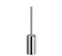 Spirella Porte-balai WC Tube – Brosse en porcelaine et acier inoxydable argenté