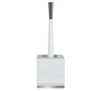 Spirella Brosse WC avec Support Porcelaine Roma Blanc & Argent