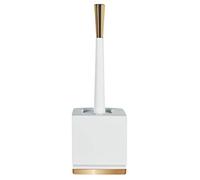 Spirella Brosse WC avec Support Porcelaine Roma Blanc & Or