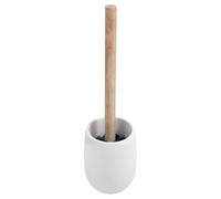 Spirella, Brosse WC élégante en polyrésine et Bois, Design Moderne pour Salle de Bain, Facile à Nettoyer, Parfaite pour Un intérieur soigné, Taille Standard, Couleur Blanche, Blanc