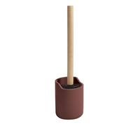 SPIRELLA - Brosse WC Sybella Berry - Design Moderne - Ø9.4 x 37 cm - Couleur Bordeaux - Manche Long - Support Suspendu Autoadhésif - Tête Remplaçable - Usage Hygiénique et Pratique