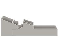 Spirella Compartiment de Rangement Double ABS Skyline Taupe