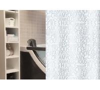 Spirella Crème Argenté Textil Rideau De Douche 180 X 200 Cm.
