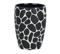 Spirella Darwin Verre à dent en céramique au Design Galets Noir