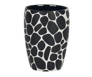Spirella Darwin Verre à dent en céramique au Design Galets Noir