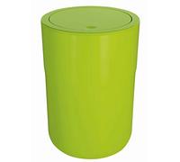 Spirella Design Poubelle à Couvercle pivotant Cocco avec Anneau pour Fixer Les Sacs Poubelle Salle de Bains 5 litres Poubelle à cosmétiques Récipient à ordures (ØxH): 19 x 26 cm Vert